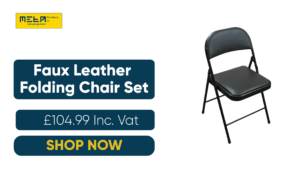 Faux Leather Folding Chair Set of Four