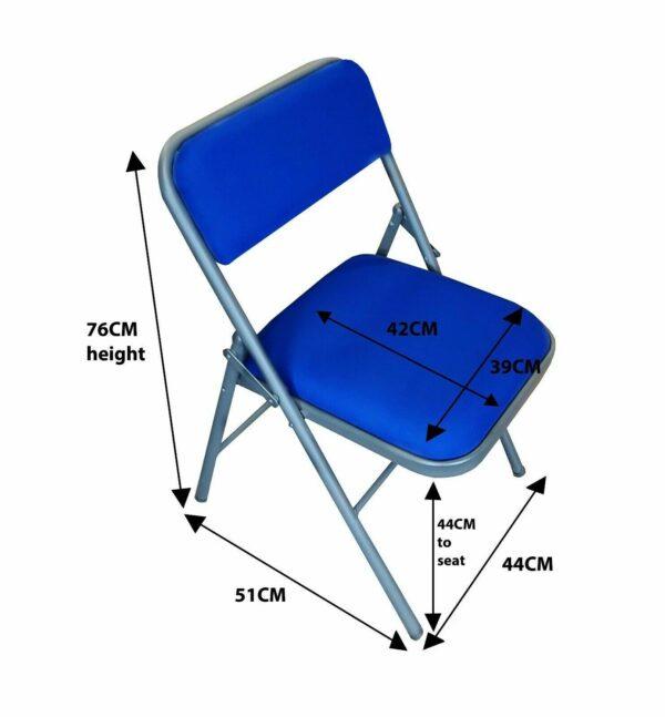 Blue Fabric Padded Chair in UK